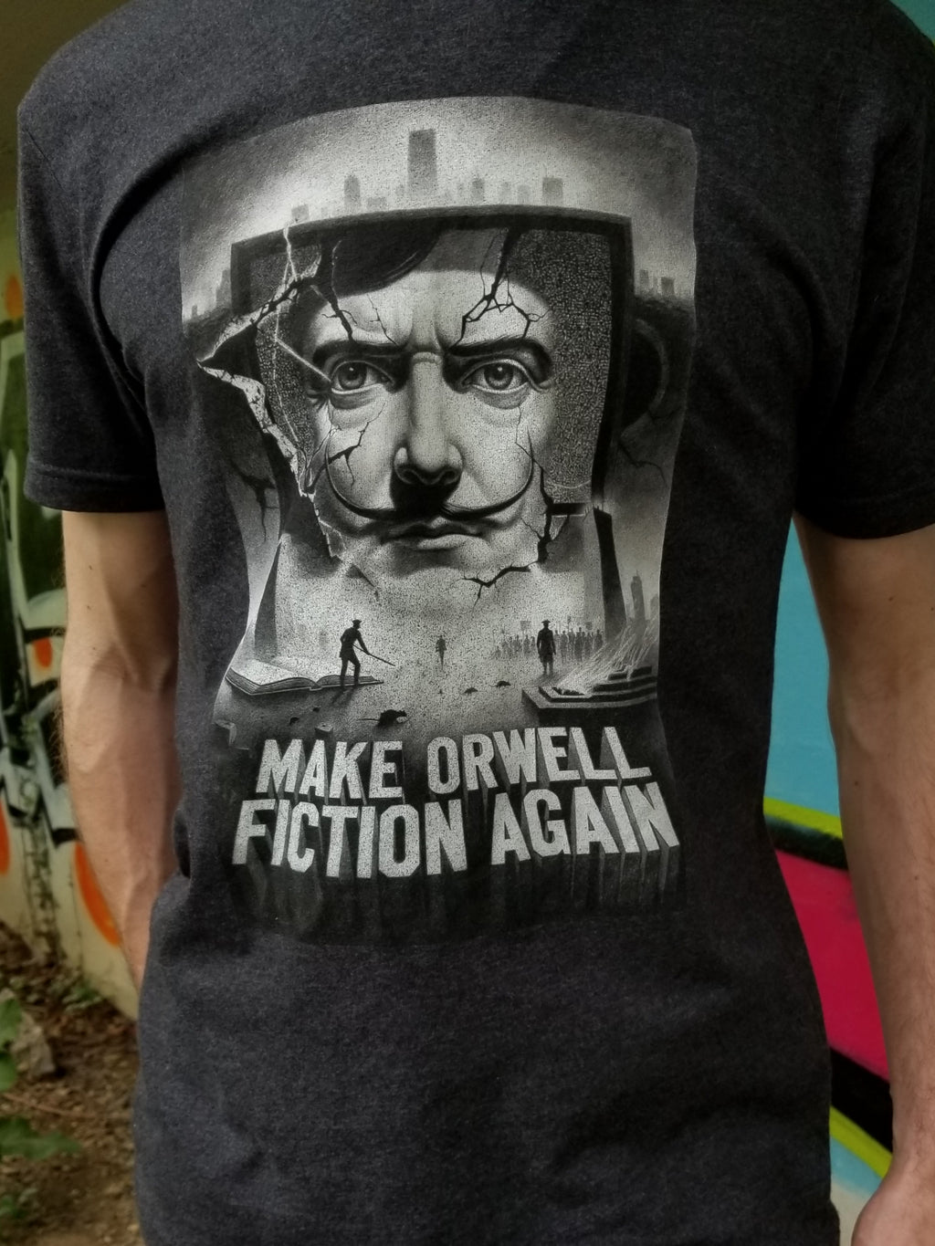 Make Orwell Fiction Again T-Shirt: Fractured Mind | Brainkuzi