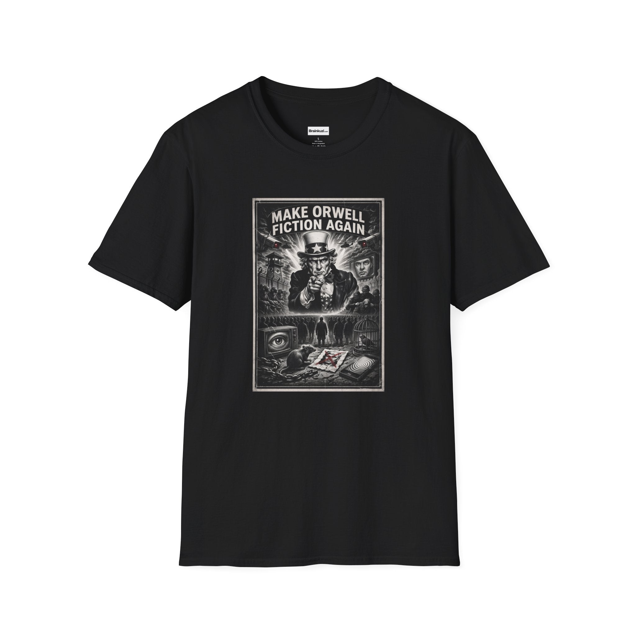 Make Orwell Fiction Again T-Shirt: Uncle Sam | Brainkuzi