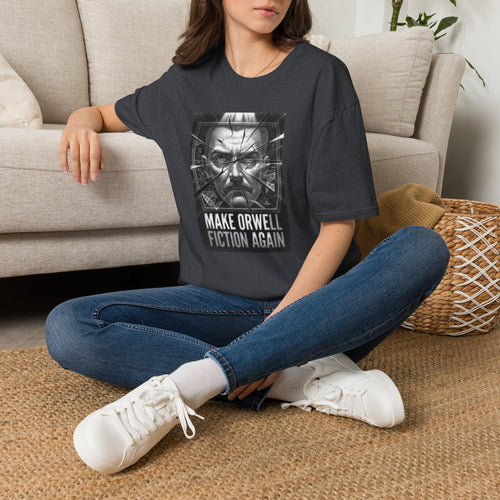 Make Orwell Fiction Again T-Shirt: Shattered Glass | Brainkuzi