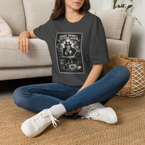 Make Orwell Fiction Again T-Shirt: Uncle Sam | Brainkuzi