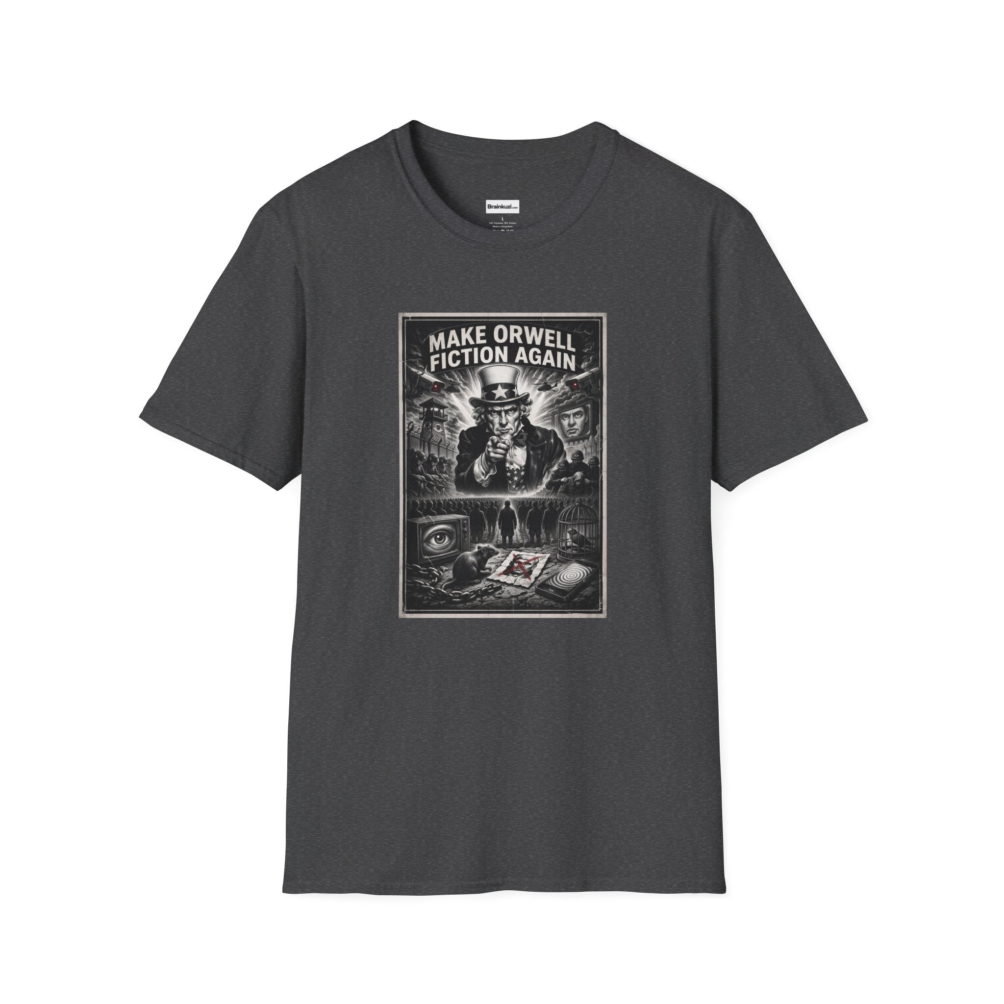 Make Orwell Fiction Again T-Shirt: Uncle Sam | Brainkuzi